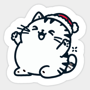 Cute Santa's Cat Sticker